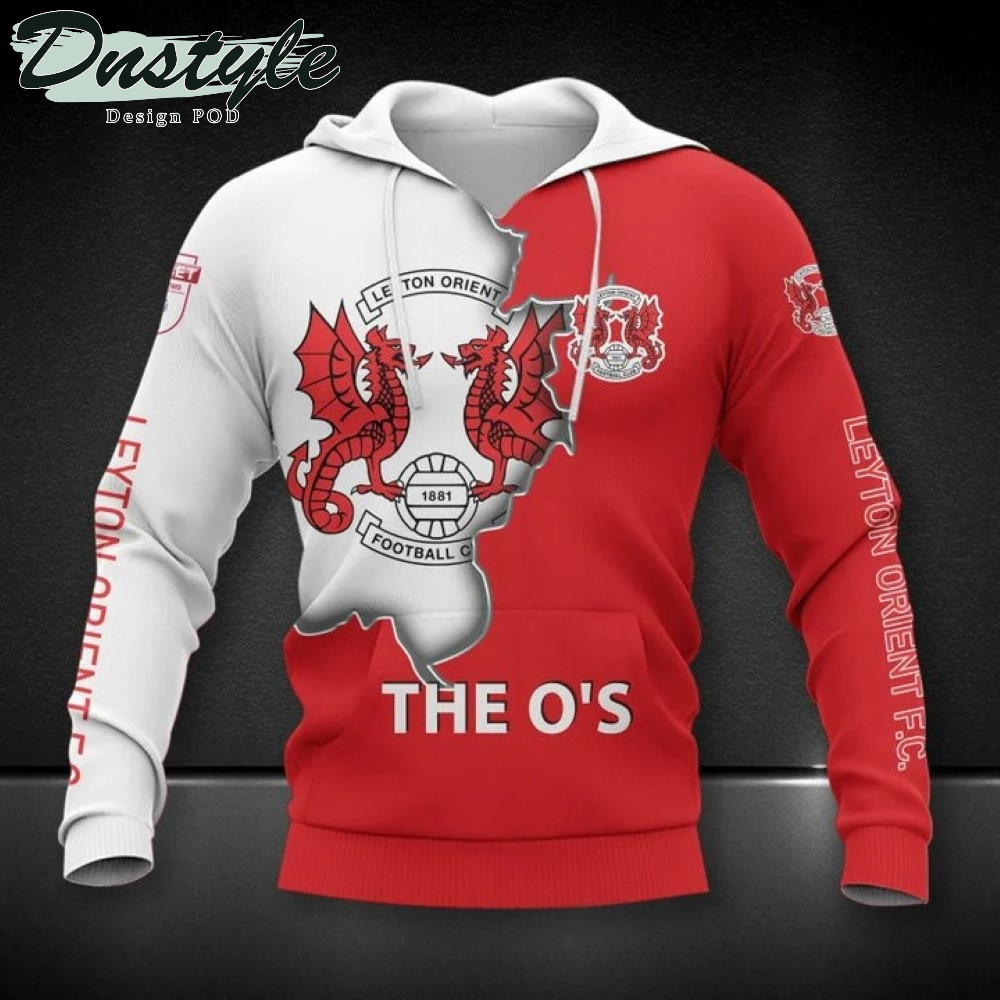 Leyton Orient The O'S 3d All Over Printed Hoodie