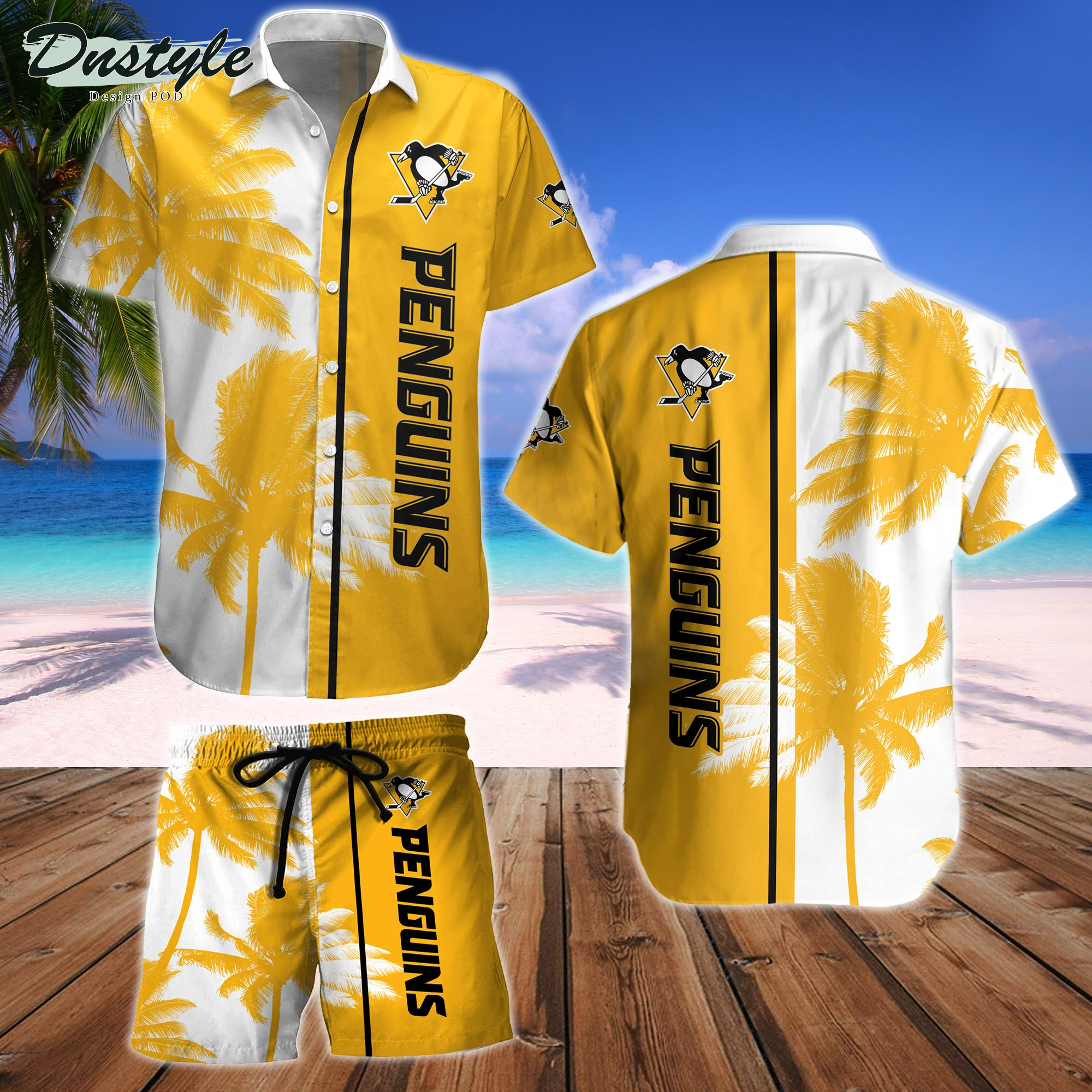 Pittsburgh Penguins Hawaiian Shirt And Short