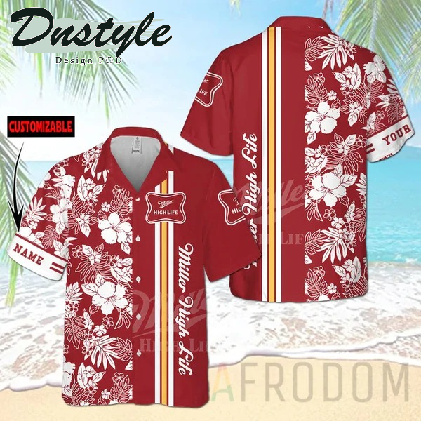 Tropical Hibiscus Miller High Life Personalized Hawaii Shirt