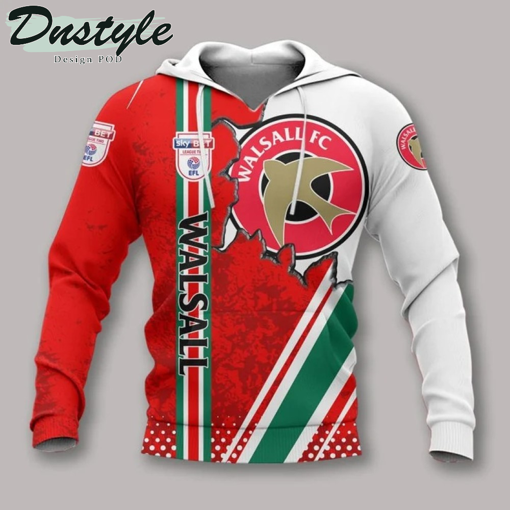 Walsall FC 3d All Over Printed Hoodie