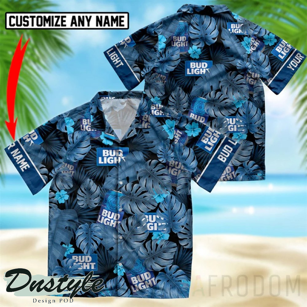Personalized Tropical Bud Light Hawaiian Shirt And Short