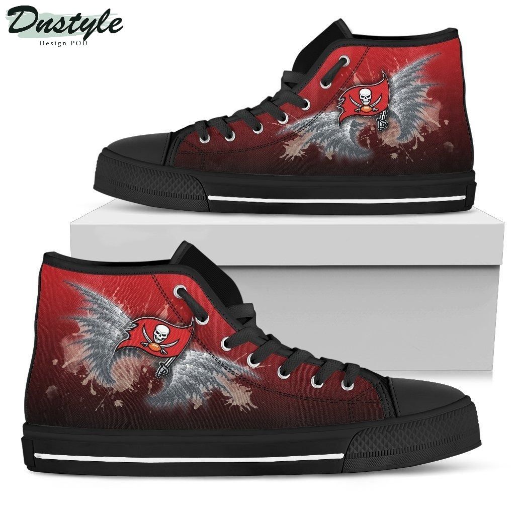 Angel Wings Tampa Bay Buccaneers NFL Canvas High Top Shoes