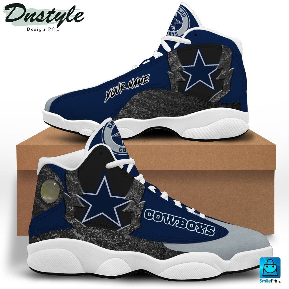 Dallas Cowboys Custom Name Air Jordan 13 Shoes Sneaker