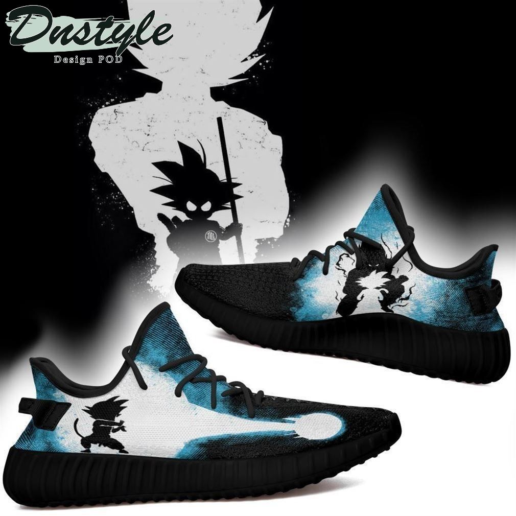 Goku Silhouette Dragon Ball Z Anime Yeezy Shoes Sneakers