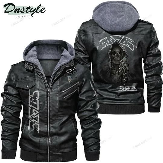Eagles skull leather jacket