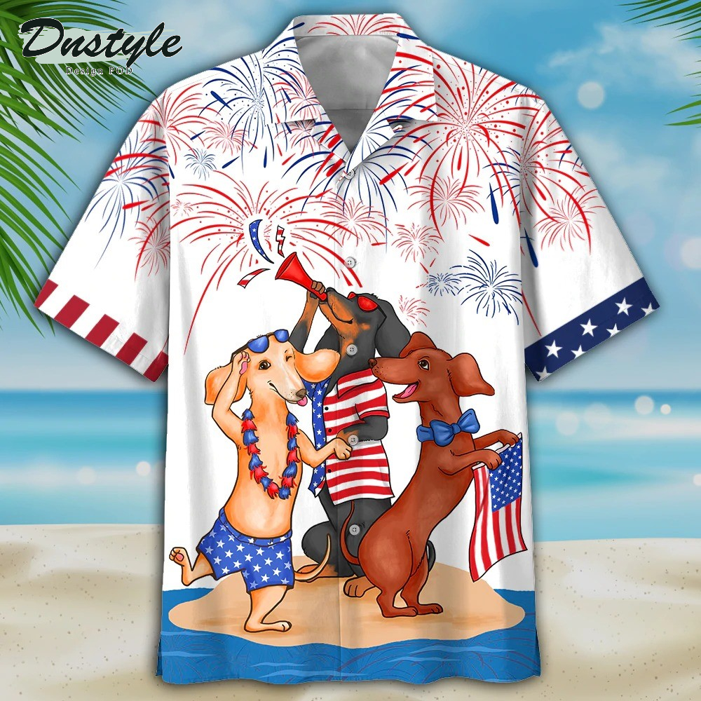 Dachshund 4th of July Hawaiian Shirt