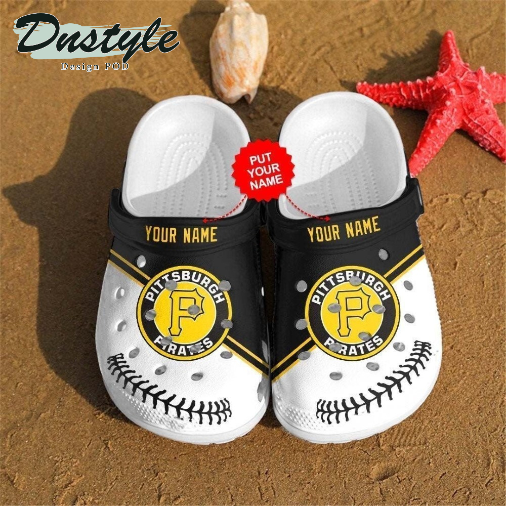 Pittsburgh Pirates Personalized National League Crocs Crocband Clogs