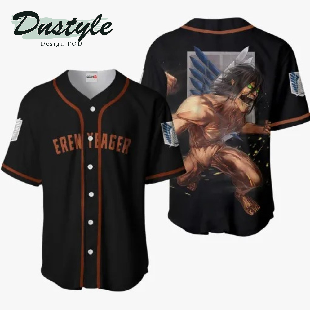 Eren Yeager Titan Anime Baseball Jersey