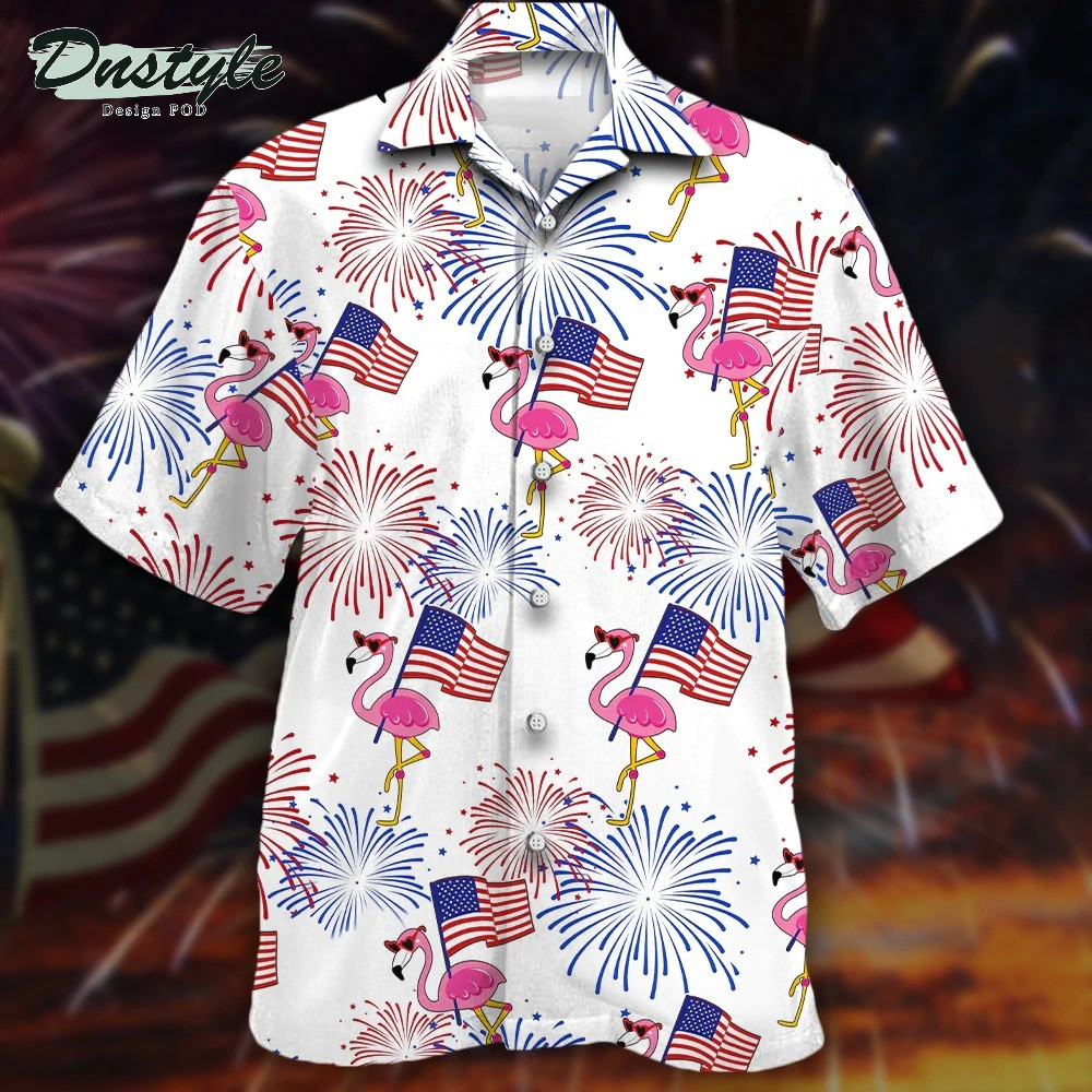 Flamingo Independence Day Is Coming Hawaiian Shirt