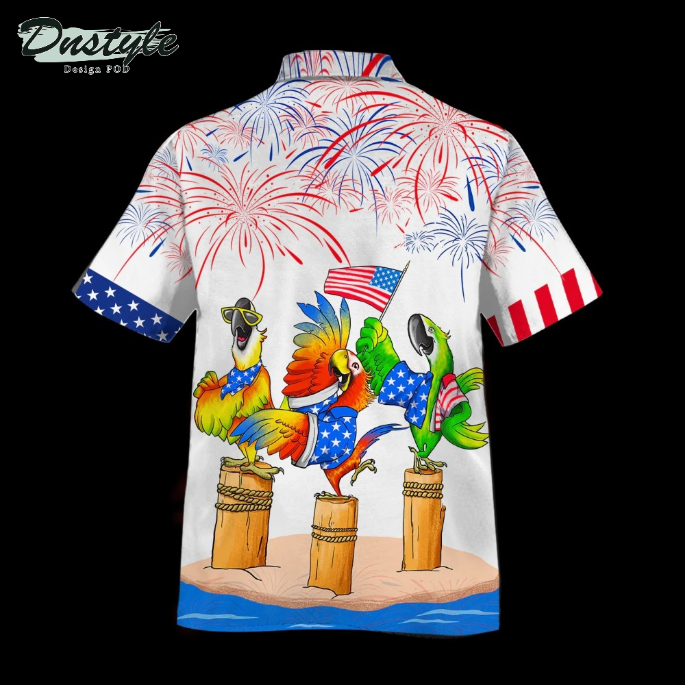 Parrot 4th of July Hawaiian Shirt
