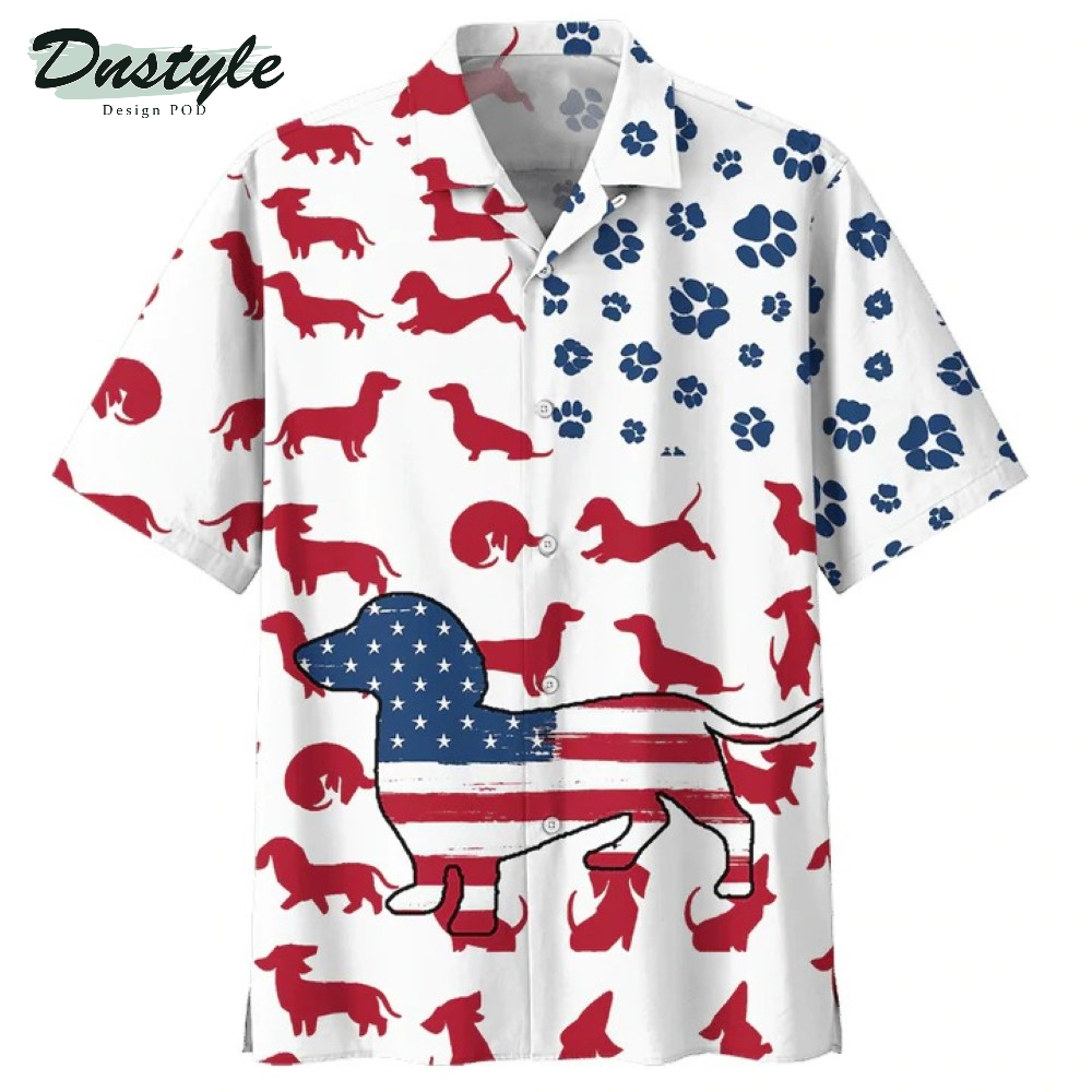 Dachshund Dog 4th of July Hawaiian Shirt