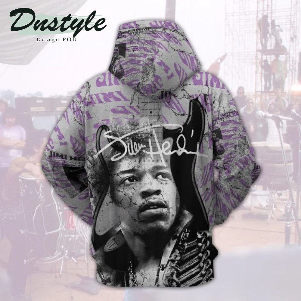 Pop Star Jimi Hendrix 3d all over printed hoodie