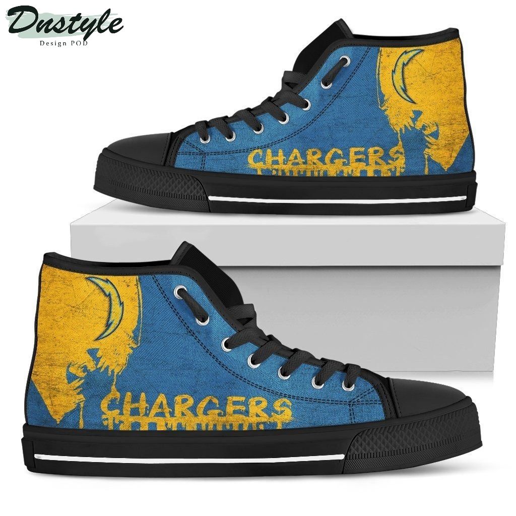 Alien Movie Los Angeles Chargers NFL Canvas High Top Shoes