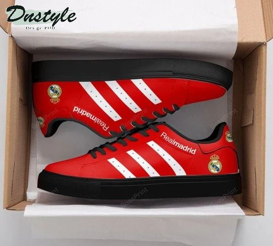 Real Madrid red stan smith low top shoes