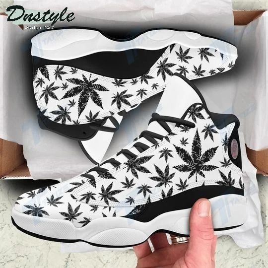 Stoner 420 Weed Leaf Black Pattern Air Jordan 13 Shoes Sneaker