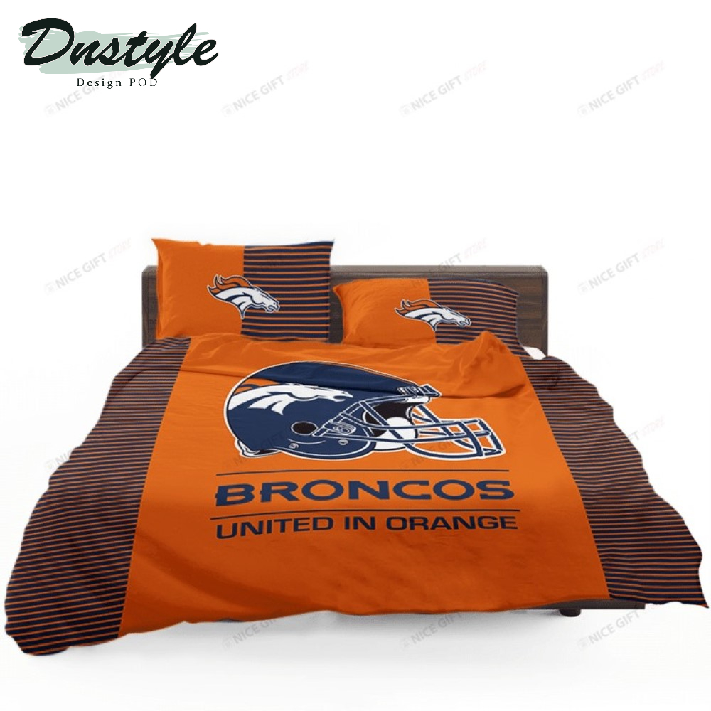 NFL Denver Broncos United In Orange Bedding Set