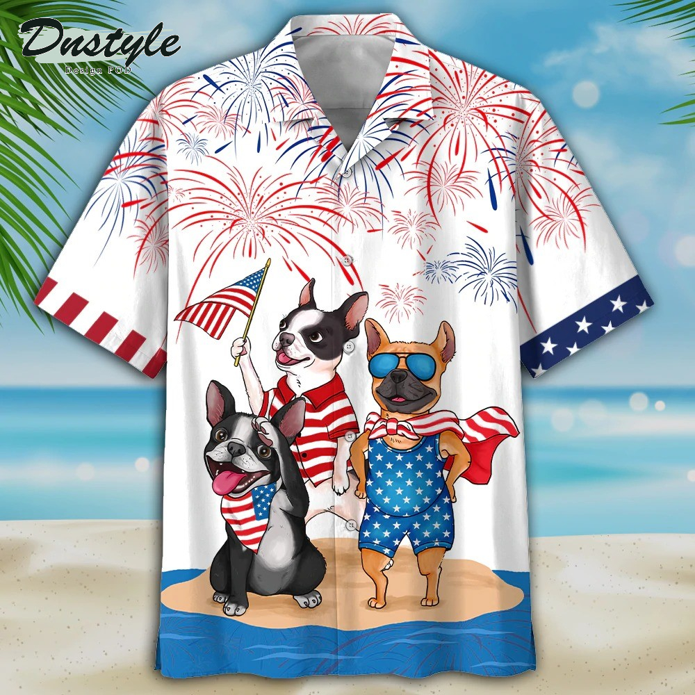 French Bulldog 4th of July Hawaiian Shirt
