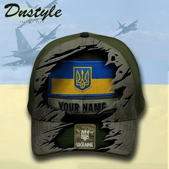 Personalized Name Stand With Ukraine Blue Hat