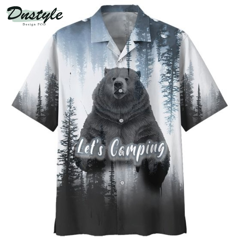 Bear Let's Camping Hawaiian Shirt
