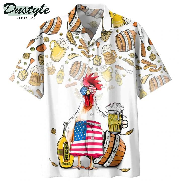 Chicken Beer Hawaiian Shirt