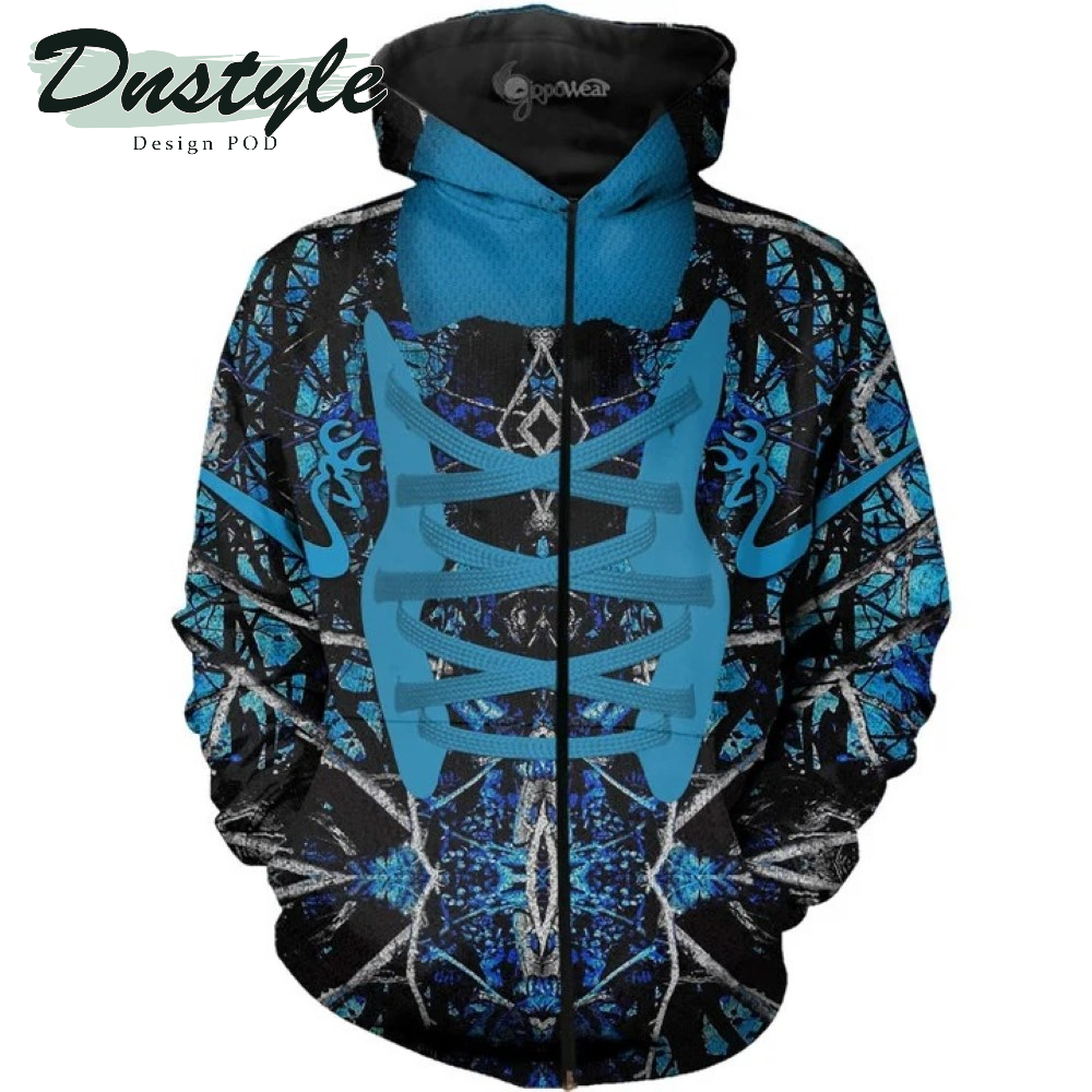 Muddy Girl Camo Blue 3D All Over Printed Hoodie
