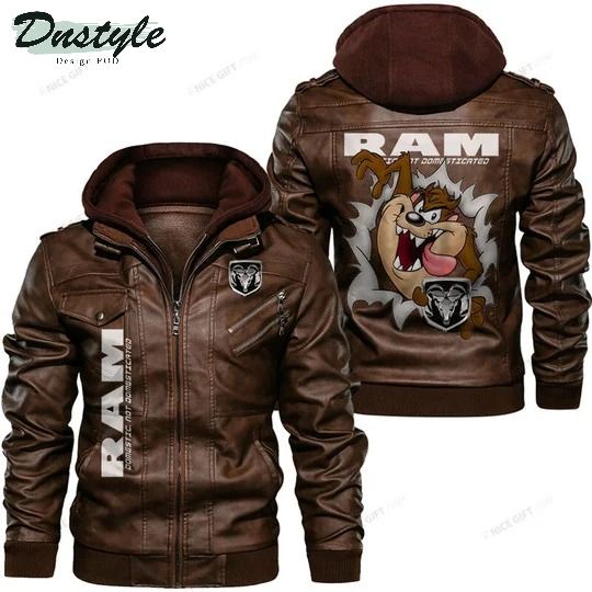 RAM skull leather jacket