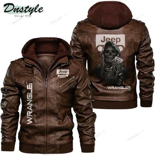 Jeep Wrangler skull leather jacket