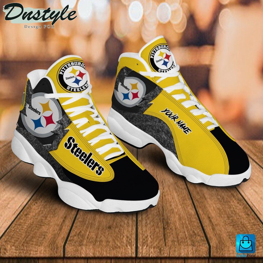 Pittsburgh Steelers Custom Name Air Jordan 13 Shoes Sneaker