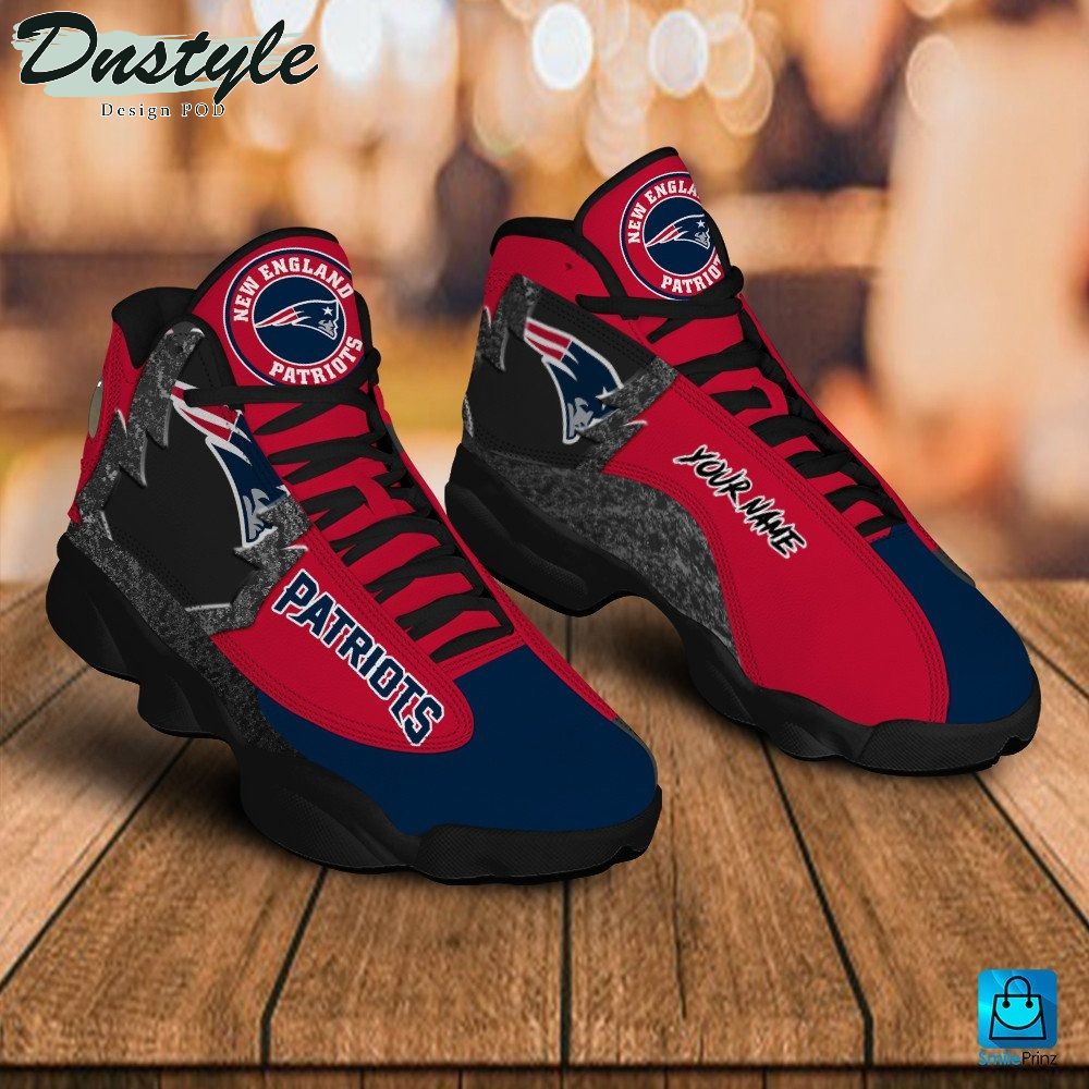 New England Patriots Custom Name Air Jordan 13 Shoes Sneaker