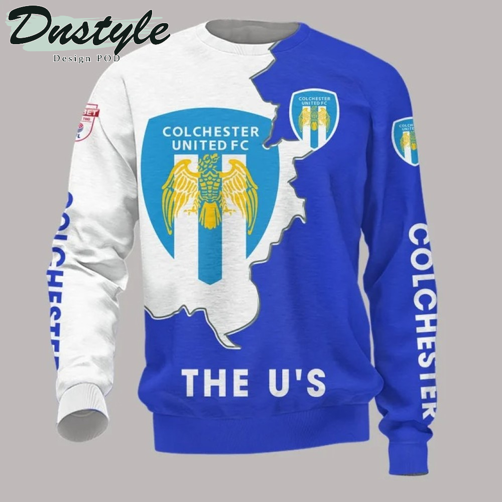 Colchester United 3d All Over Printed Hoodie