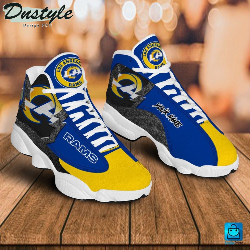 Los Angeles Rams Custom Name Air Jordan 13 Shoes Sneaker