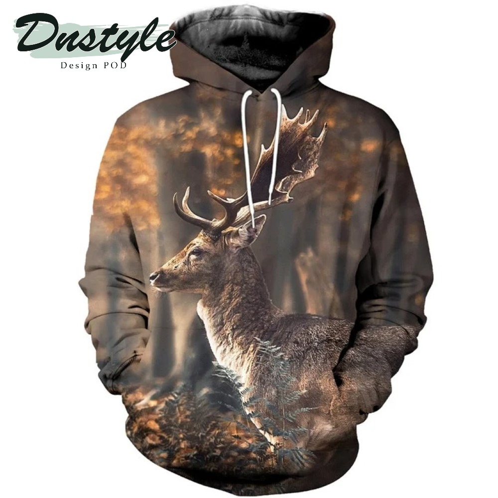 Deer Wild Nature 3D All Over Printed Hoodie