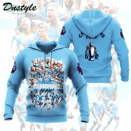 Manchester City Premier League Winners 3d all over printed hoodie