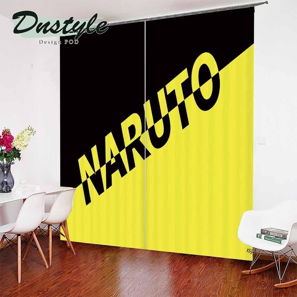 Naturo On Yellow And Black Color Art Shower Luxury Brand Window Curtains