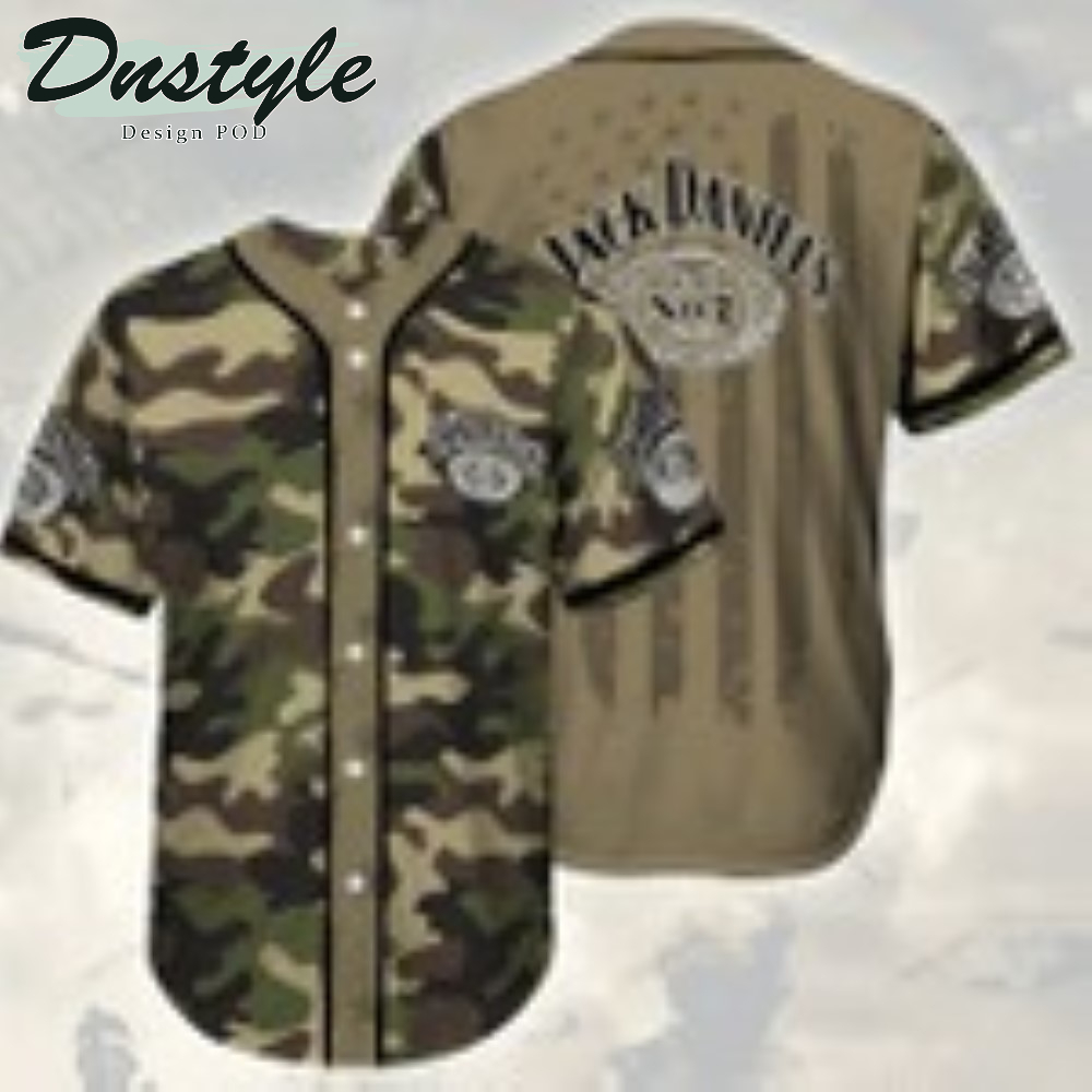 Jack Daniel's Camouflage Baseball Jersey