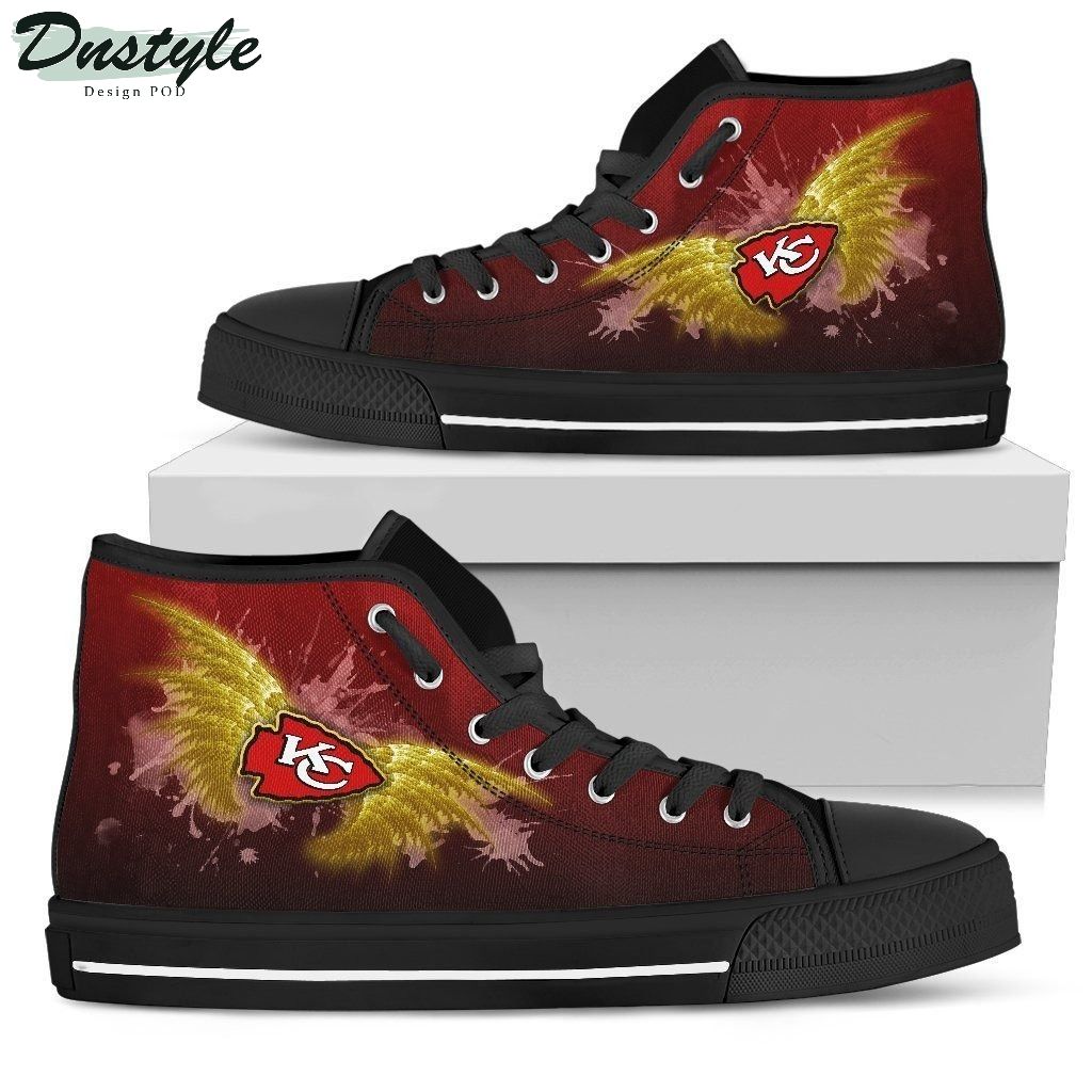 Angel Wings Kansas City Chiefs NFL Canvas High Top Shoes