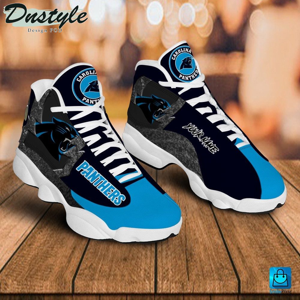 Carolina Panthers Custom Name Air Jordan 13 Shoes Sneaker