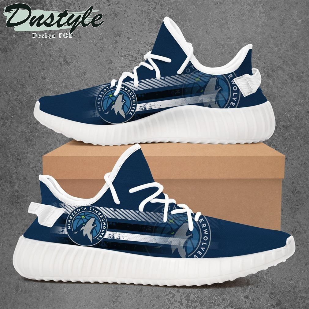 Minnesota Timberwolves NBA Blue Yeezy Shoes Sneakers