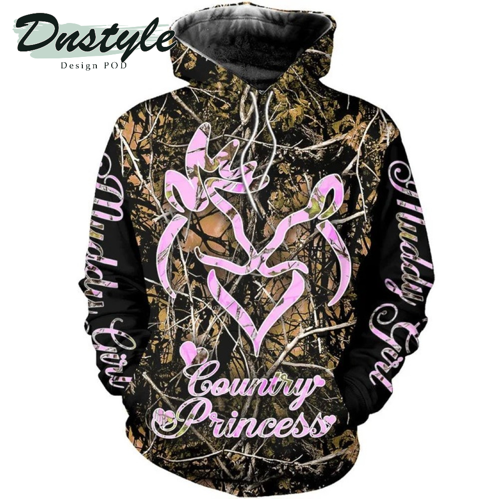 Brown Camo Country Girl 3D All Over Printe Hoodie