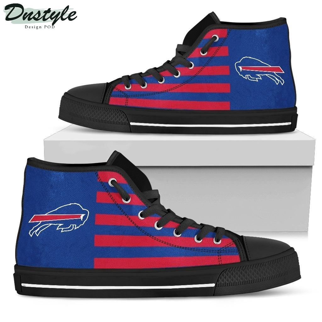 American Flag Buffalo Bills NFL Canvas High Top Shoes