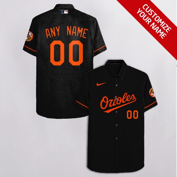 Baltimore orioles MLB Custom Name And Number Hawaiian Shirt