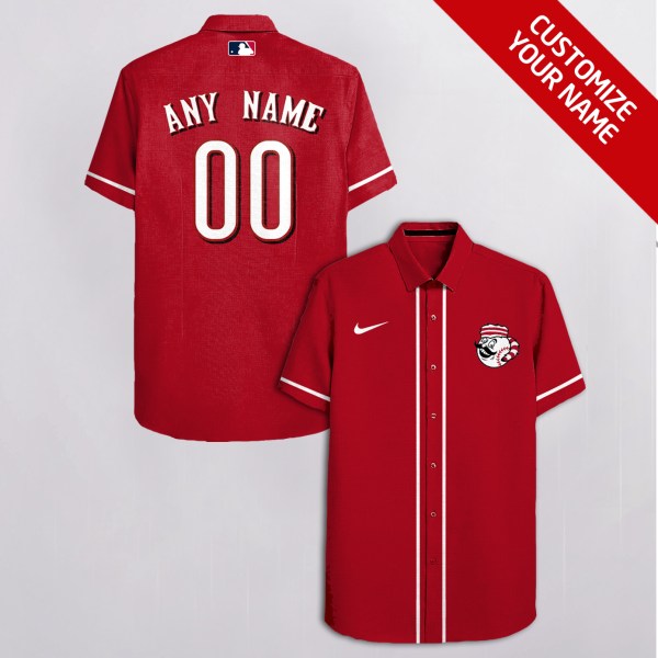 Cincinnati Reds MLB Personalized Red Hawaiian Shirt