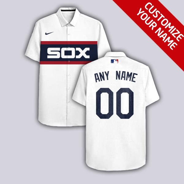 Chicago White Sox NFL White 00 Personalized Hawaiian Shirt