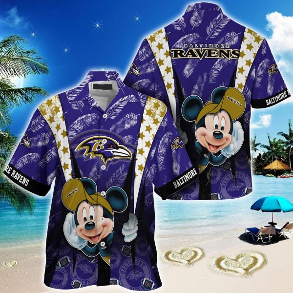 Baltimore NFL And Mickey Hawaiian Shirt
