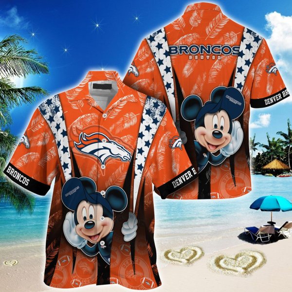 Denver Broncos NFL And Mickey Hawaiian Shirt