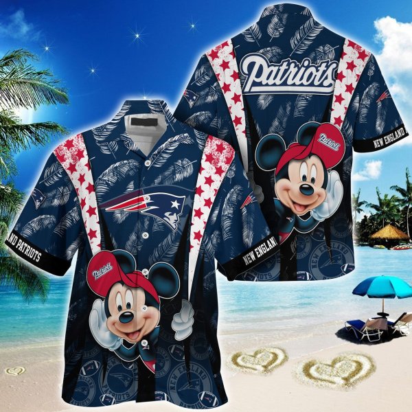 New England Patriots NFL And Mickey Hawaiian Shirt