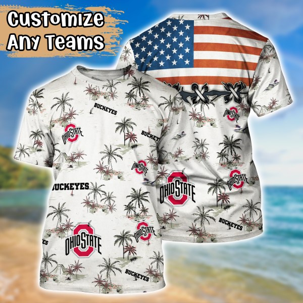 Ohio State Buckeyes US Flag 2022 Hawaiian Shirt