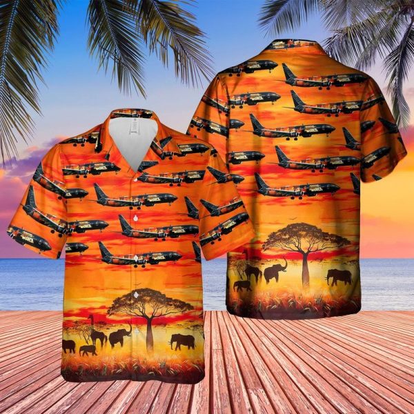 Alaska Airlines UNCF Our Commitment Boeing 737-990ER Animal Hawaiian Shirt