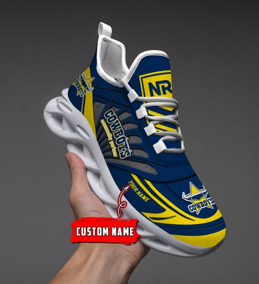 North Queensland Cowboys NRL Custom Name Clunky Max Soul Shoes