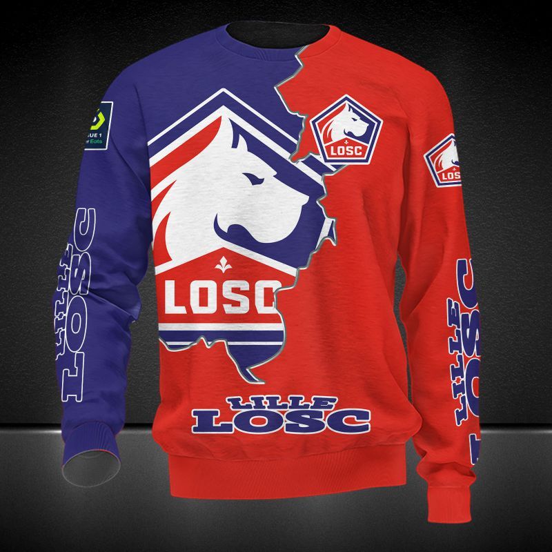 LOSC Lille 3d all over printed hoodie